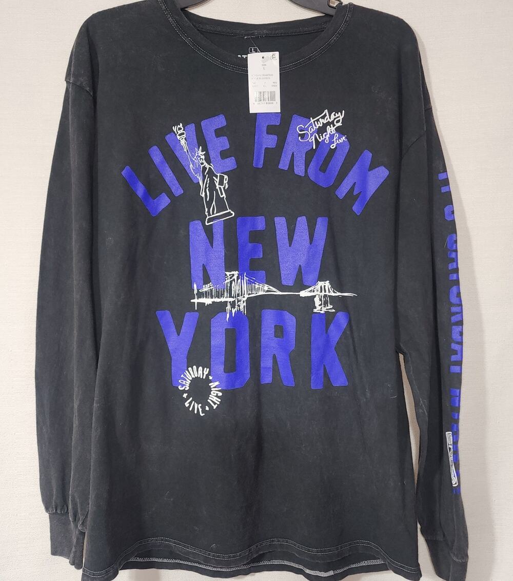 Saturday night live'' Live from New York'' long sleeve shirt men's Large